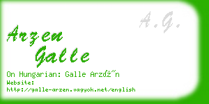 arzen galle business card